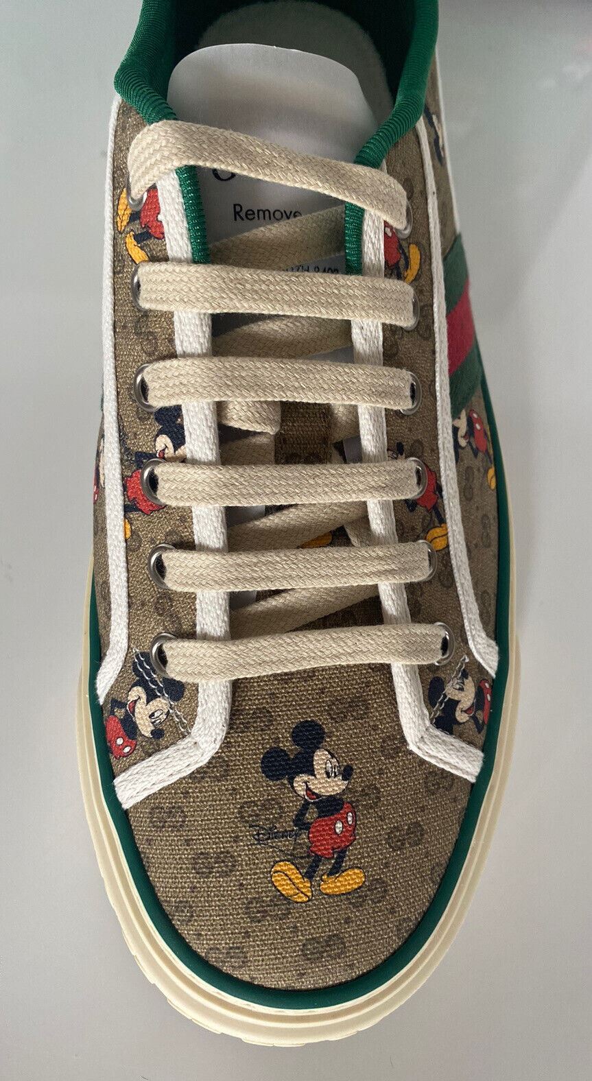 NIB Gucci Herren Mickey Mouse Sneakers 10,5 US (Gucci 10) Hergestellt in Italien 606111 