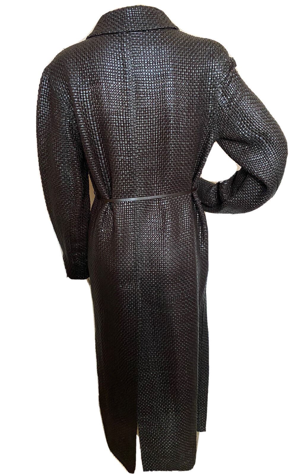 NWT $12200 Bottega Veneta Женское кожаное пальто Intrecciato шоколадного цвета 604525 