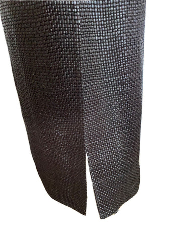 NWT $12200 Bottega Veneta Womens Intrecciato Woven Leather Coat Chocolate 604525