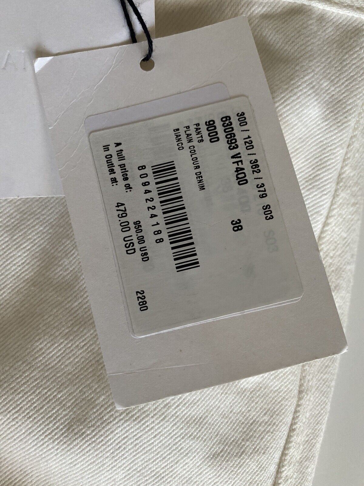 Neu mit Etikett: 950 $ Bottega Veneta High-Waist-Jeans Weiß 2 US (38 Euro) 630693 Italien