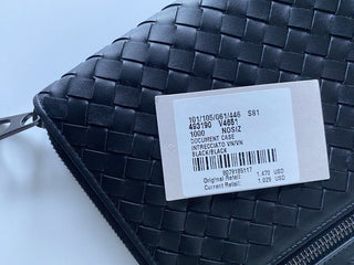 NWT $1470 Bottega Veneta Intrecciato Leather Black Document Case 493190 Italy