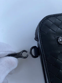 NWT $1470 Bottega Veneta Intrecciato Leather Black Document Case 493190 Italy
