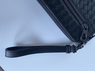 NWT $1470 Bottega Veneta Intrecciato Leather Black Document Case 493190 Italy