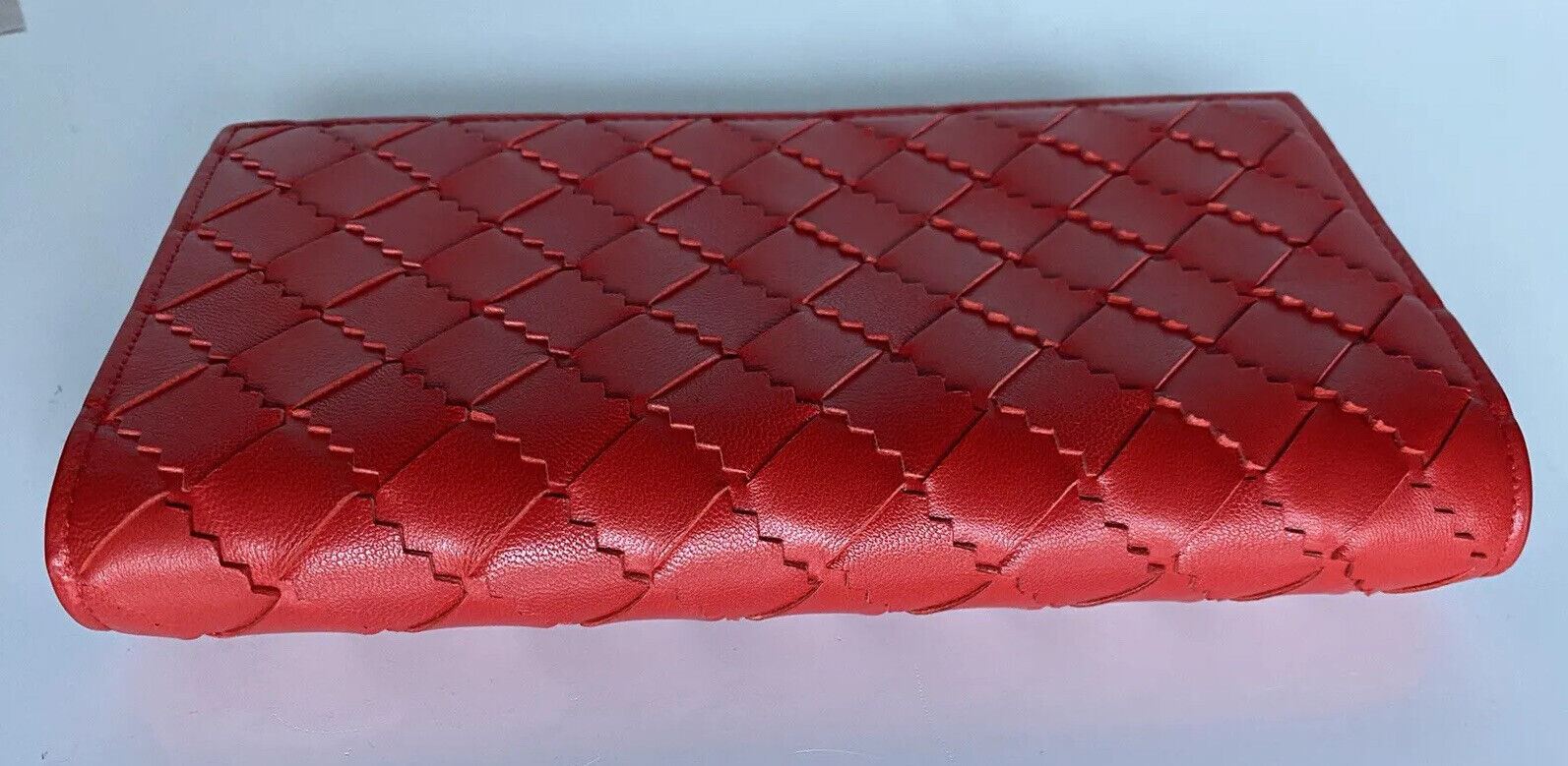 Neu mit Etikett: 830 $ Bottega Veneta Leder-Geldbörse in Rot 600873 