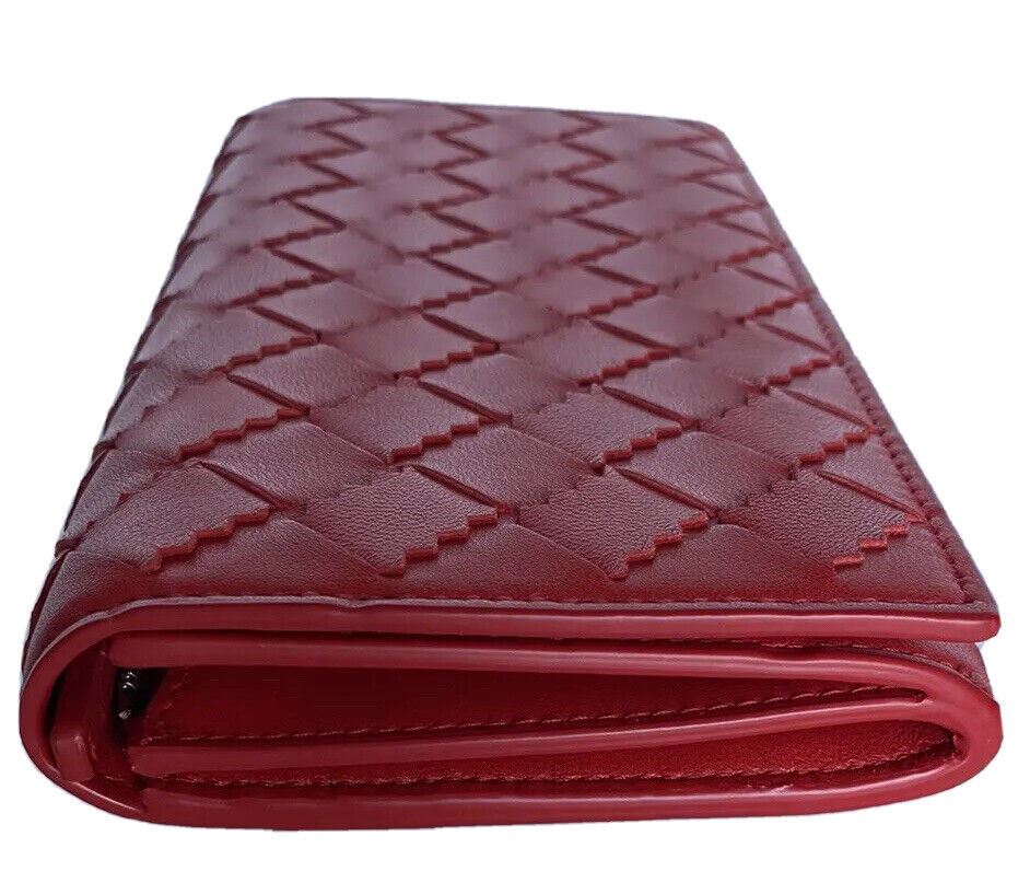 Neu mit Etikett: 830 $ Bottega Veneta Leder-Geldbörse in Rot 600873 