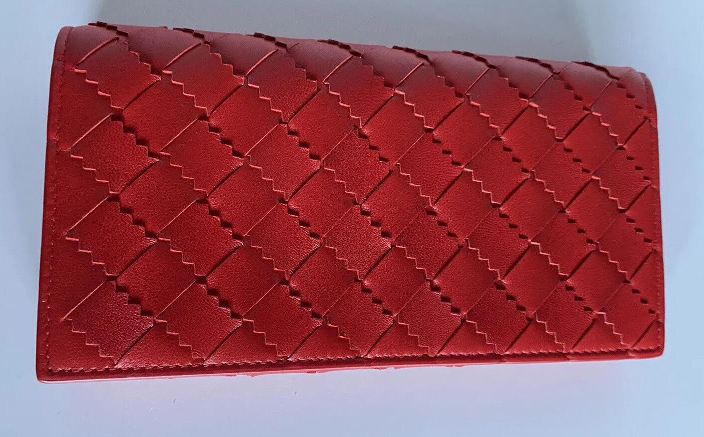 Neu mit Etikett: 830 $ Bottega Veneta Leder-Geldbörse in Rot 600873 