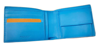 NWT Bottega Veneta Intrecciato Leder Himmelblau Bi-fold Coin Wallet 148324 Italien 