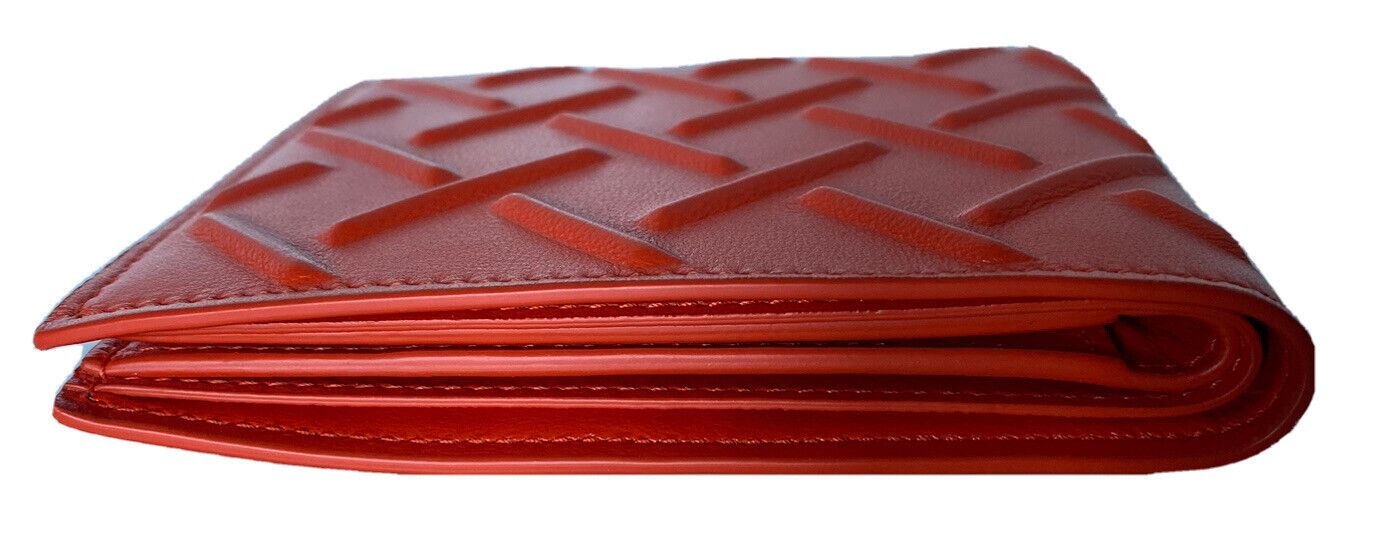 NWT $450 Bottega Veneta Nappa19 Graphic Bifold Leather Wallet Orange 605721 IT