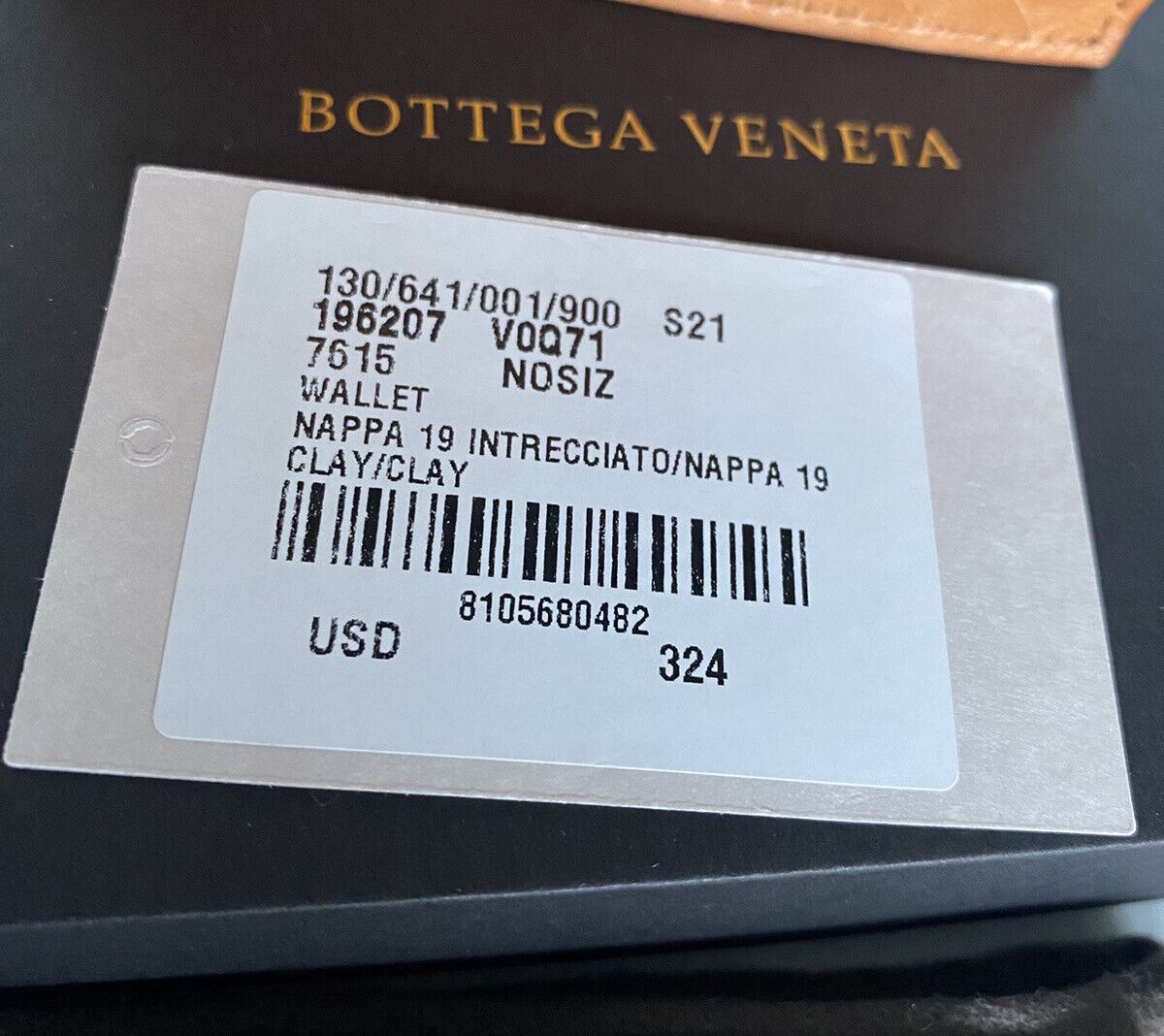 NWT Bottega Veneta Intrecciato Leder Clay Bi-Fold Wallet 196207 Italien 