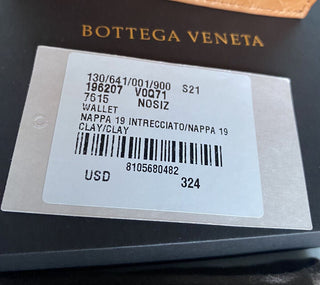NWT Bottega Veneta Intrecciato Leder Clay Bi-Fold Wallet 196207 Italien 
