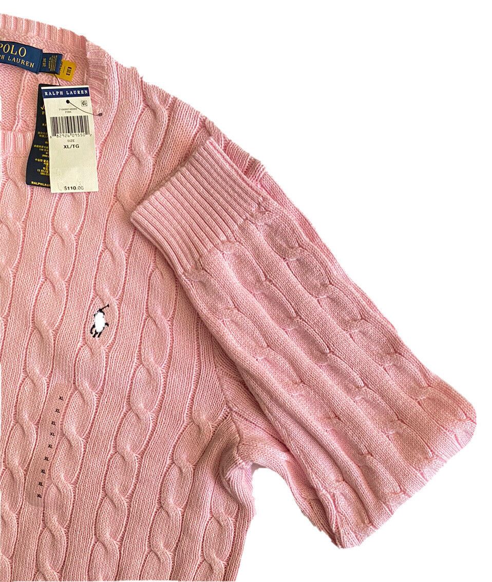 NWT $110 Polo Ralph Lauren Men's Knit Sweater Pink XL/TG