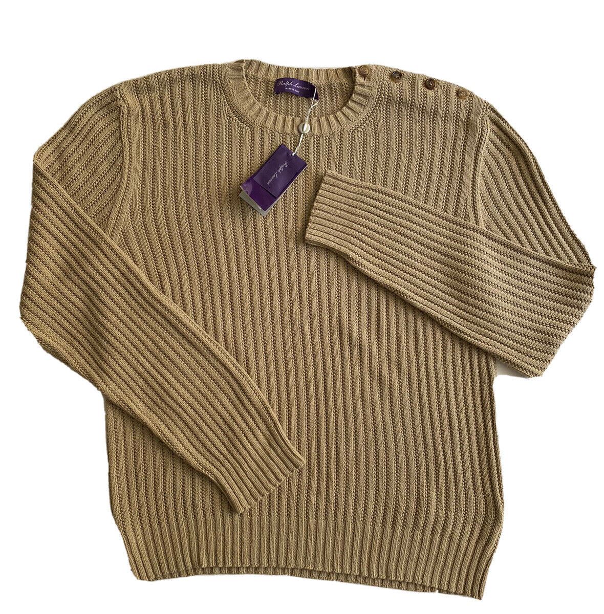 NWT $995 Polo Ralph Lauren Purple Label Men's Silk Sweater XL Made in Italy