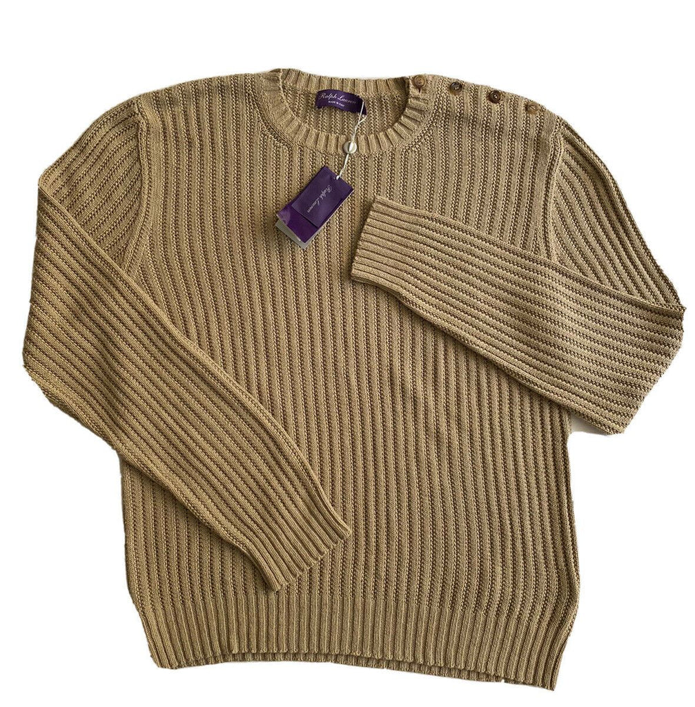 Neu mit Etikett: 995 $ Polo Ralph Lauren Purple Label Herren-Seidenpullover XL, hergestellt in Italien
