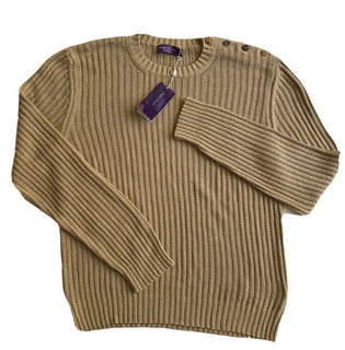 Neu mit Etikett: 995 $ Polo Ralph Lauren Purple Label Herren-Seidenpullover XL, hergestellt in Italien