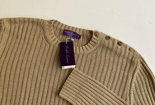 Neu mit Etikett: 995 $ Polo Ralph Lauren Purple Label Herren-Seidenpullover XL, hergestellt in Italien