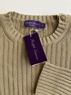 Neu mit Etikett: 995 $ Polo Ralph Lauren Purple Label Herren-Seidenpullover XL, hergestellt in Italien