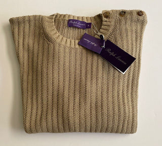 Neu mit Etikett: 995 $ Polo Ralph Lauren Purple Label Herren-Seidenpullover XL, hergestellt in Italien