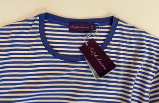 NWT 195 долларов США Ralph Lauren Purple Label Copen Трикотажная футболка в синюю полоску 2XL 