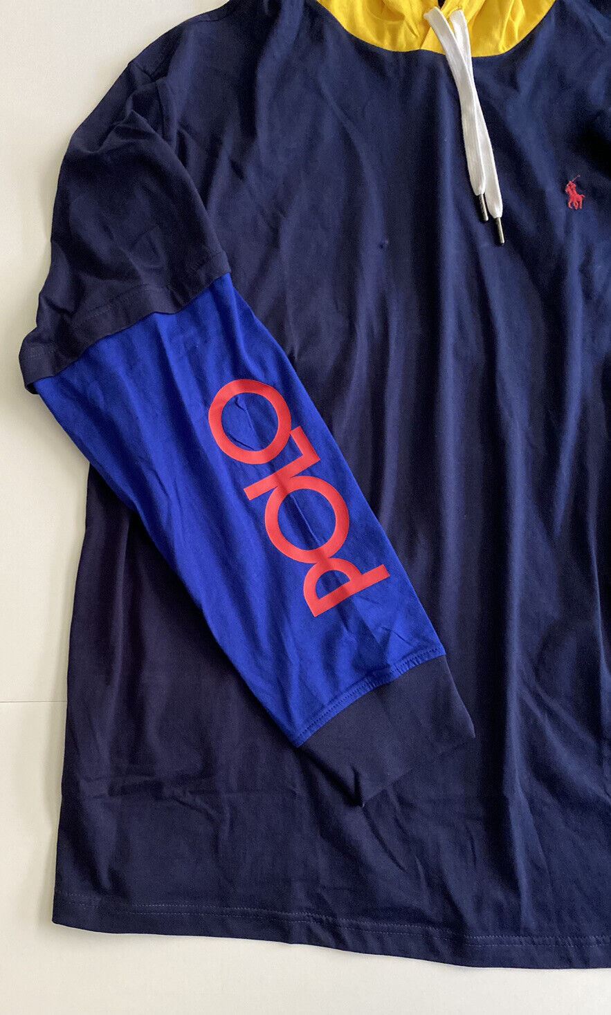 Neu mit Etikett: Polo Ralph Lauren Langarm-Sweatshirt mit Signature-Logo, Marineblau, XL 