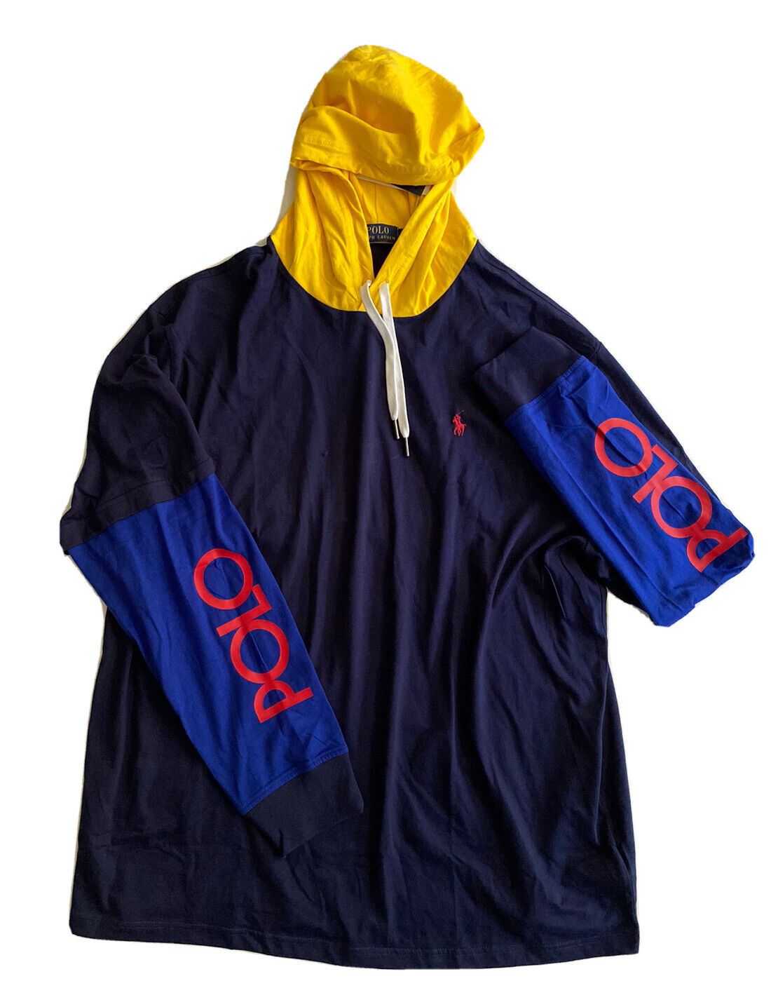 Neu mit Etikett: Polo Ralph Lauren Langarm-Sweatshirt mit Signature-Logo, Marineblau, 2XL 