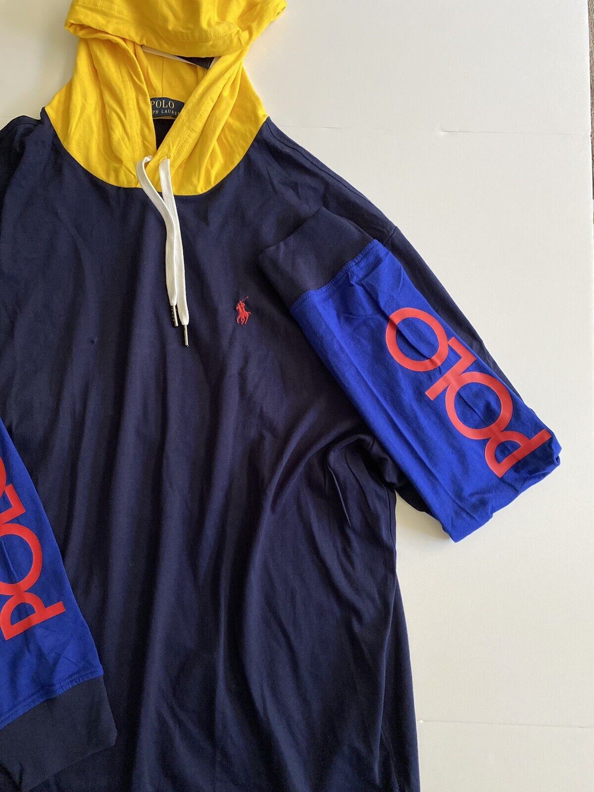 NWT Polo Ralph Lauren Long Sleeve Signature Logo Sweatshirt Hoodie Navy 2XL