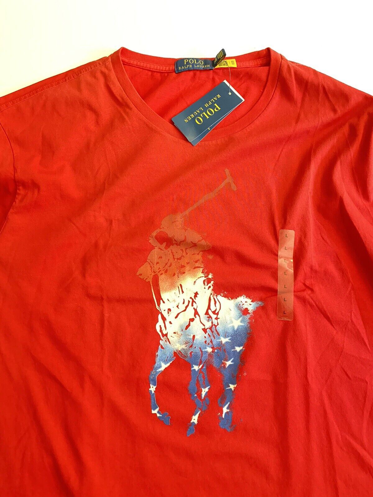 NWT Polo Ralph Lauren футболка с коротким рукавом и фирменным логотипом, красная, 2XL 