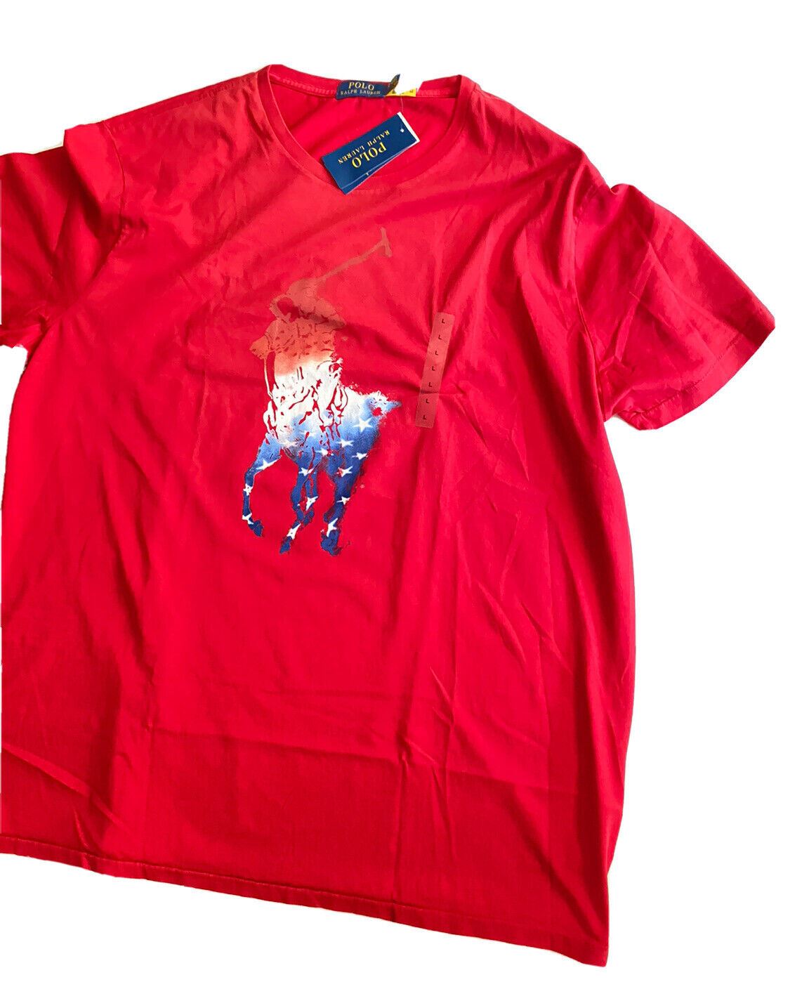 NWT Polo Ralph Lauren футболка с коротким рукавом и фирменным логотипом, красная, 2XL 