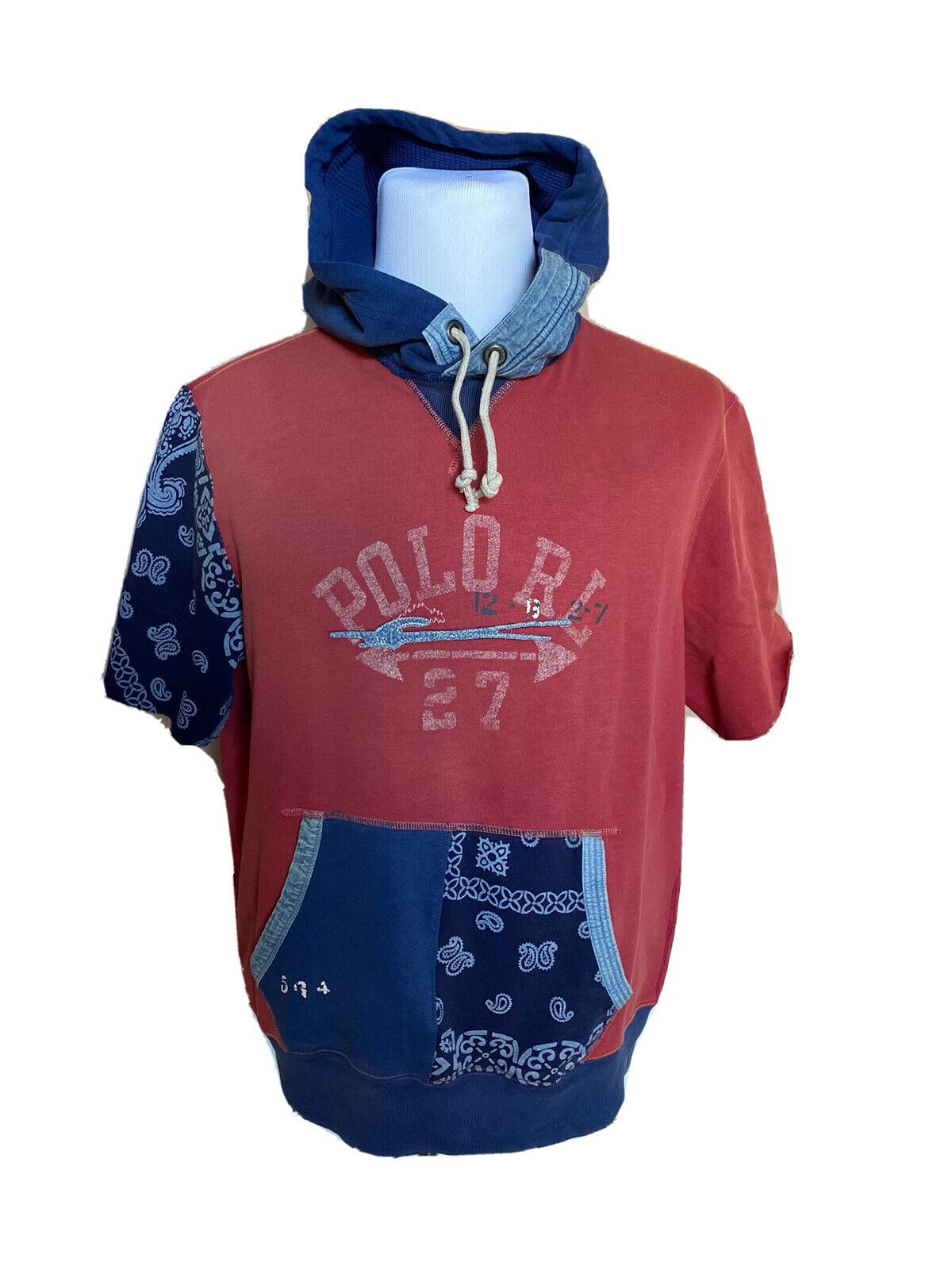 Neu mit Etikett: 188 $ Polo Ralph Lauren Logo-Kurzarm-T-Shirt mit Kapuze, Größe L 