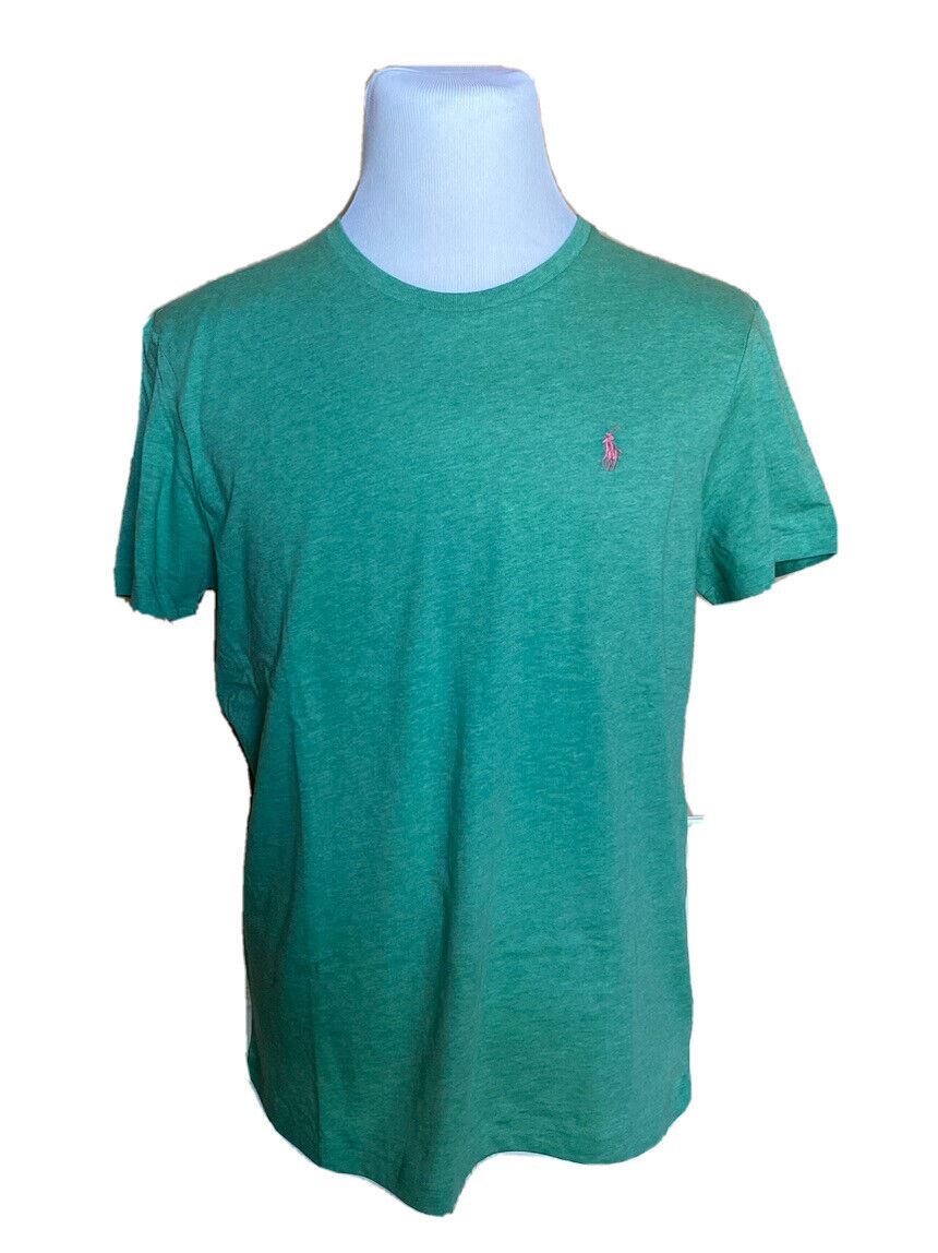 Хлопковая футболка с короткими рукавами NWT Polo Ralph Lauren, зеленая, средняя 