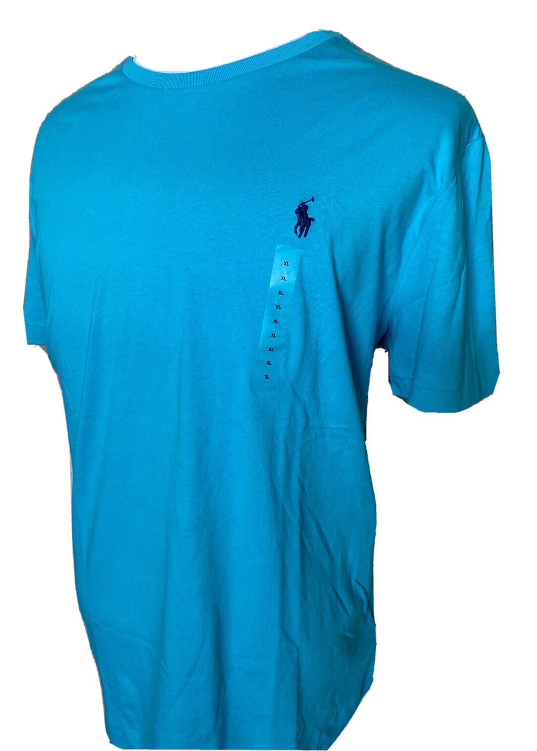 Хлопковая футболка с короткими рукавами NWT Polo Ralph Lauren, синяя, XL 