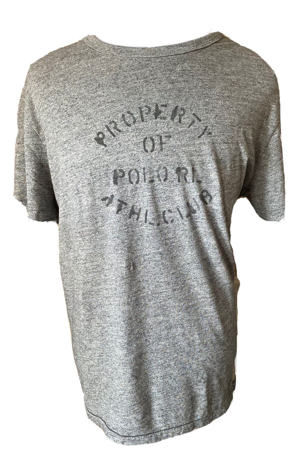 Серая спортивная футболка с логотипом из мягкого хлопка Polo Ralph Lauren, NWT $69,50, большая