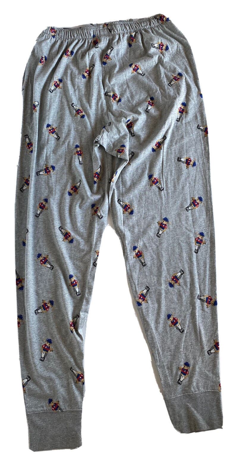 NWT Polo Ralph Lauren Men's Bear Gray Jogger Pajama Pants Cotton Medium