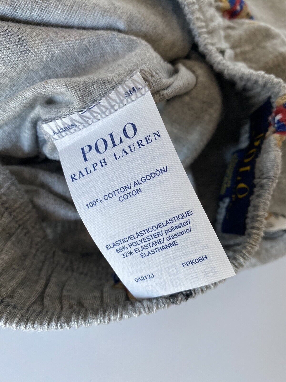 Мужские серые пижамные штаны NWT Polo Ralph Lauren Bear, серые, хлопковые, средние