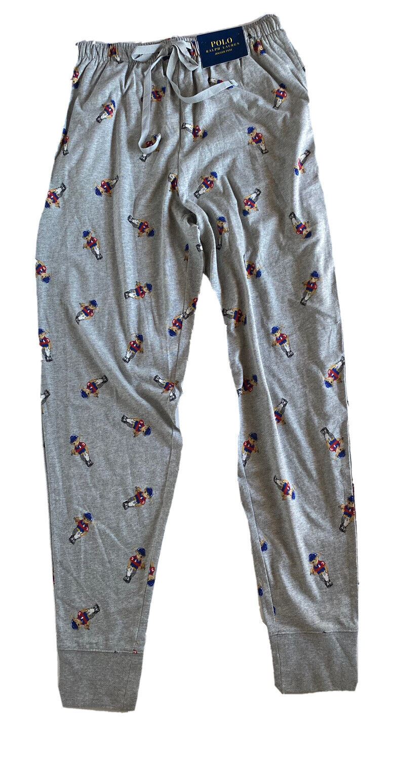 Neu mit Etikett: Polo Ralph Lauren Herren-Pyjamahose mit Bärenmuster, Grau, Baumwolle, XL