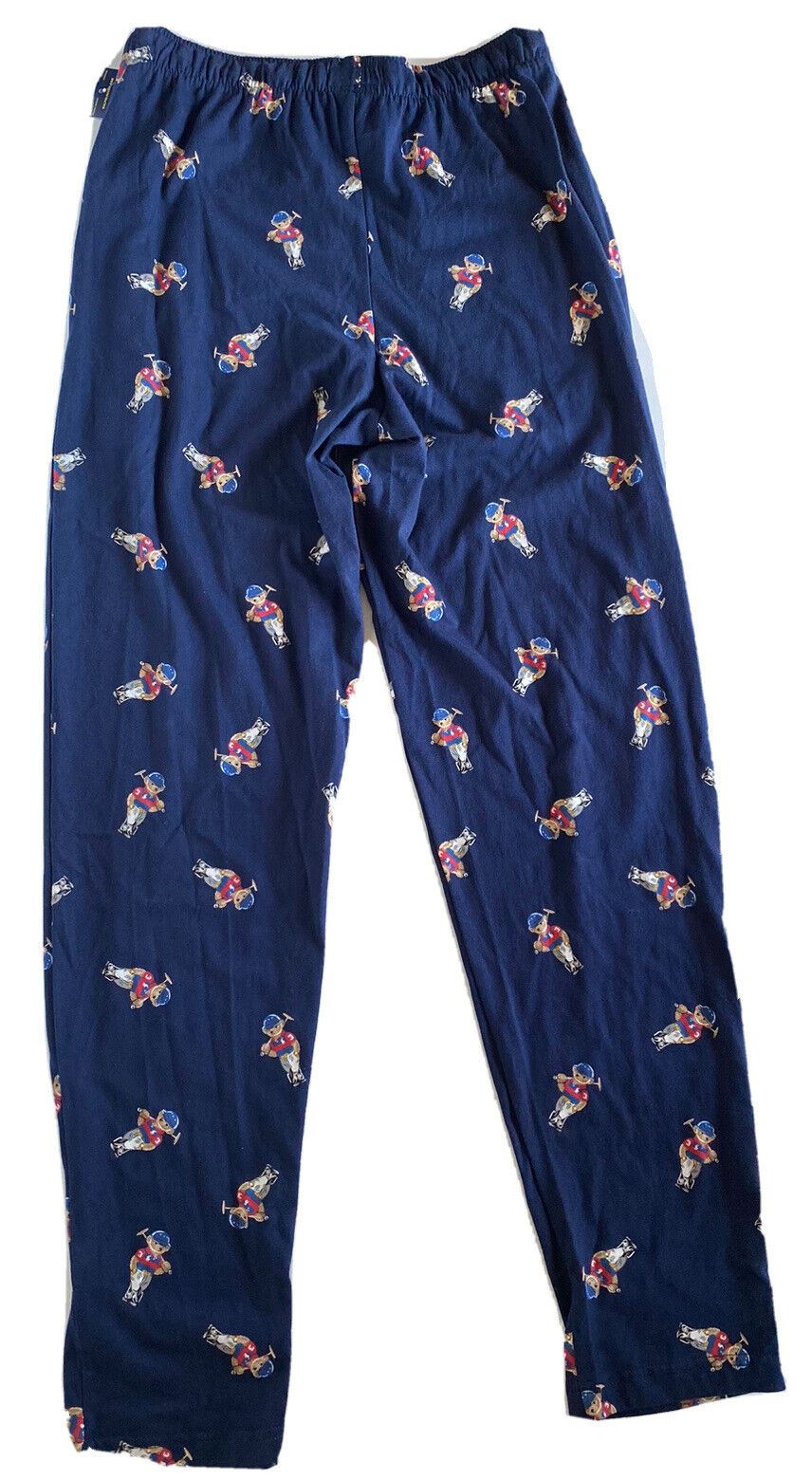NWT Polo Ralph Lauren Men's Bear Bue Pajama Pants Cotton Large