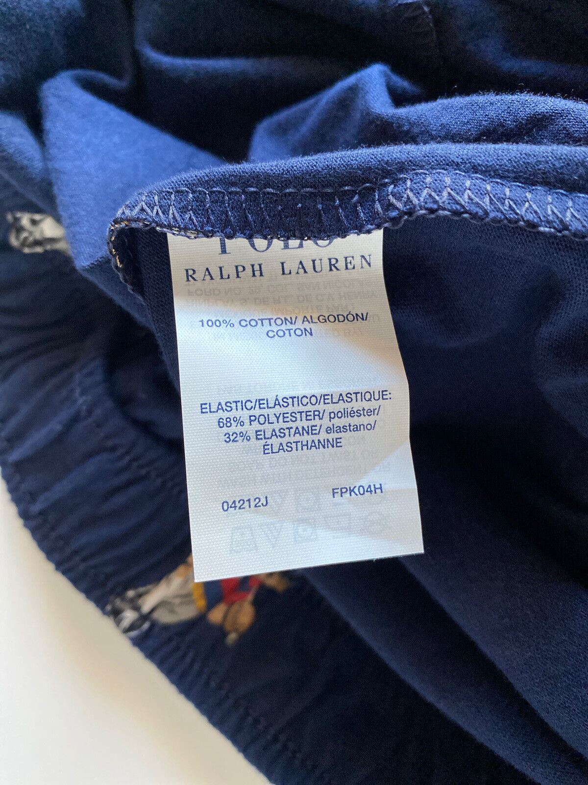 NWT Polo Ralph Lauren Men's Bear Bue Pajama Pants Cotton Large
