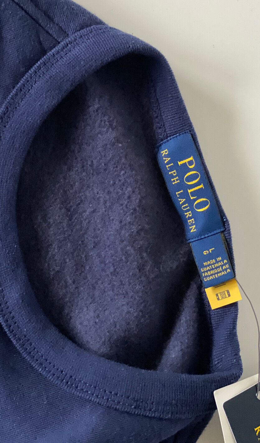 NWT $110 Polo Ralph Lauren Polo Logo Флисовый свитшот Темно-синий L/G 