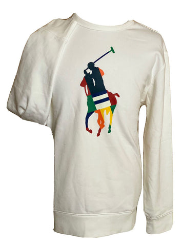 СЗТ $110 Polo Ralph Lauren Polo Logo Флисовый свитшот белого цвета XL/TG 