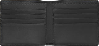 Neue 350-Dollar-Burberry-Karo-Bifold-Geldbörse aus dunklem Anthrazitleder, Italien 8014481 