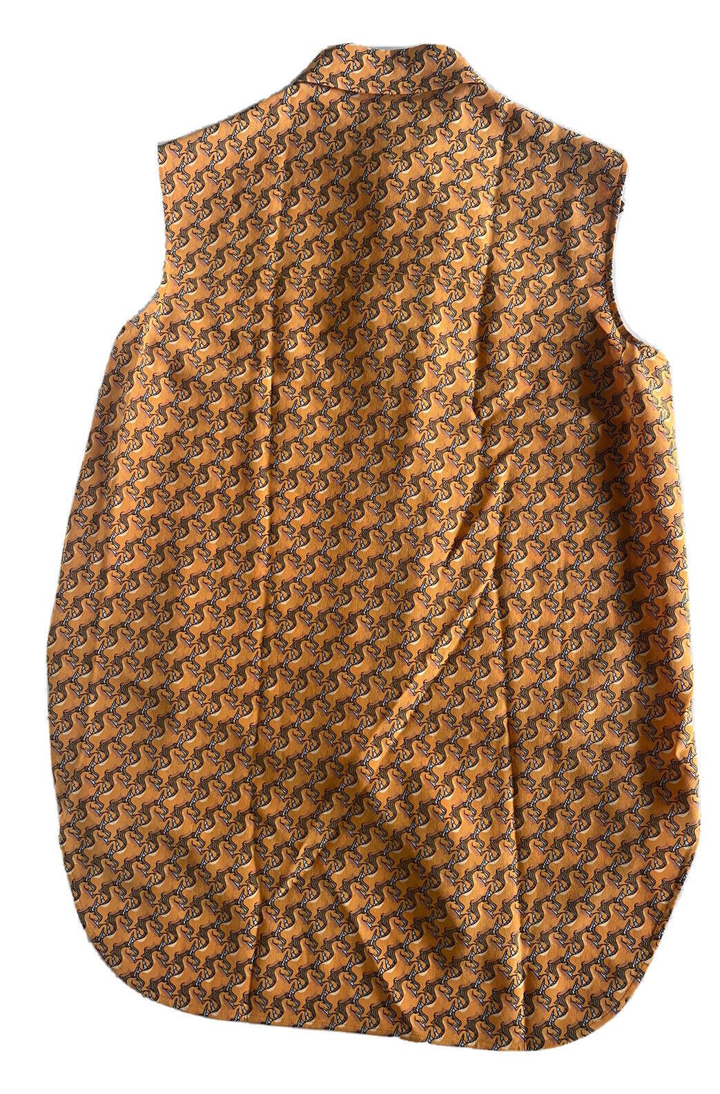 Женская рубашка на пуговицах яркого цвета дыни Burberry стоимостью 890 долларов NWT 4 США (6 Великобритания) 80324481