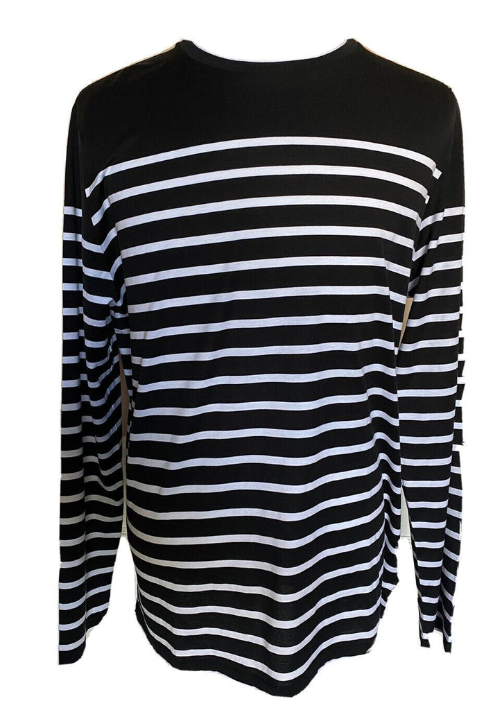 Neu mit Etikett: 250 $ Ralph Lauren Purple Label Copen Schwarz/Weiß gestreiftes Jersey-T-Shirt XL 