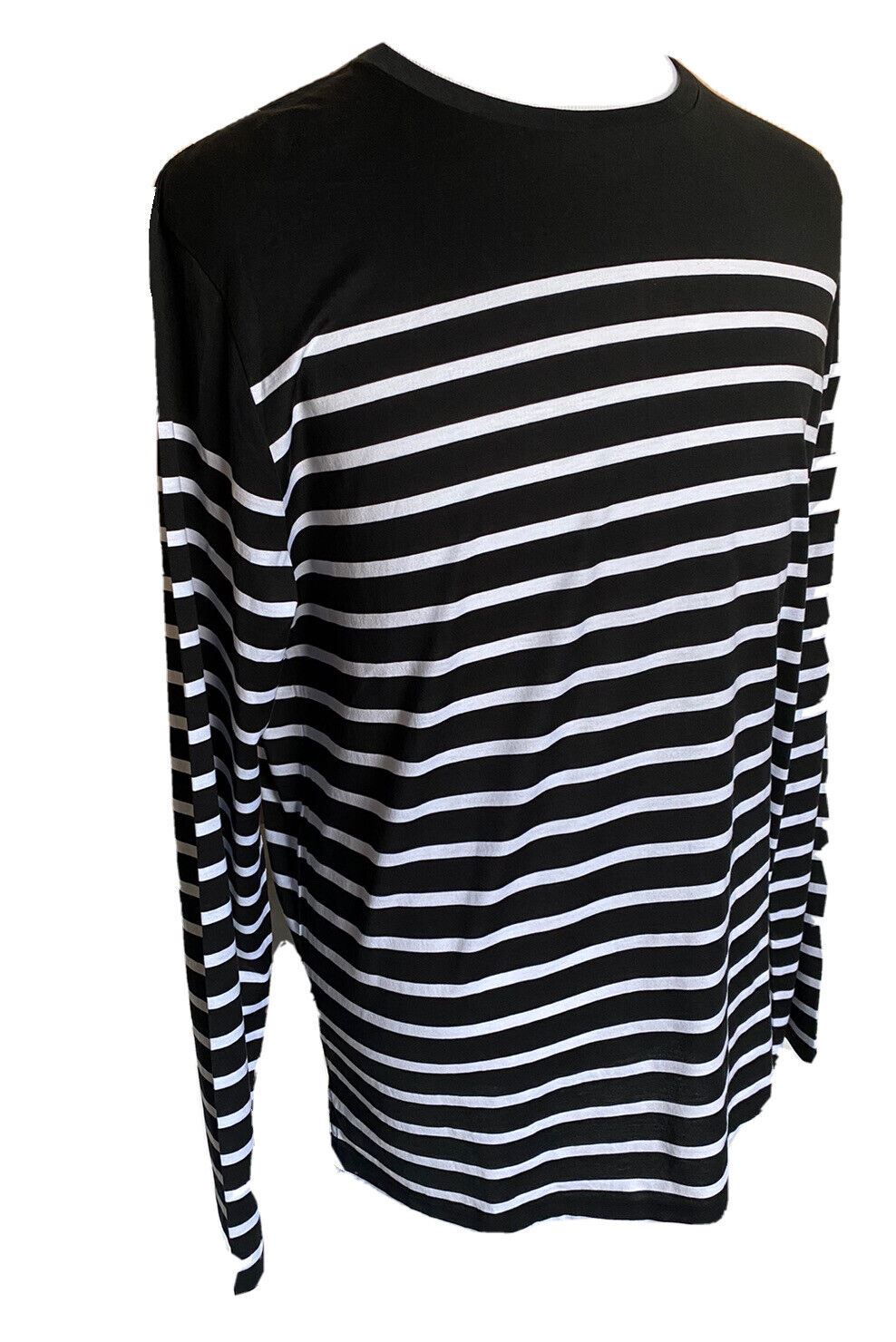 NWT $250 Ralph Lauren Purple Label Copen Black/White Striped Jersey T-Shirt XL