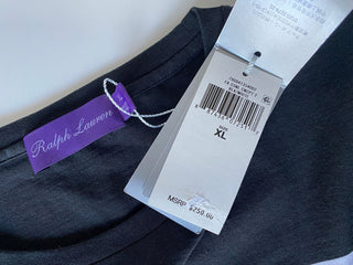Neu mit Etikett: 250 $ Ralph Lauren Purple Label Copen Schwarz/Weiß gestreiftes Jersey-T-Shirt XL 