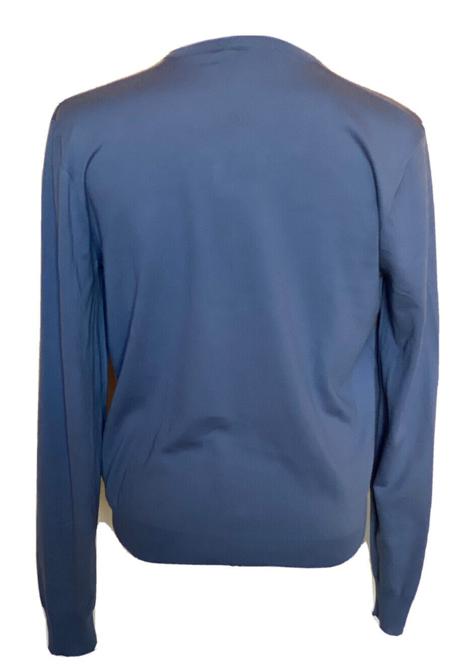 СЗТ $695 Ralph Lauren Purple Label Большой хлопковый синий свитер, сделано в Италии