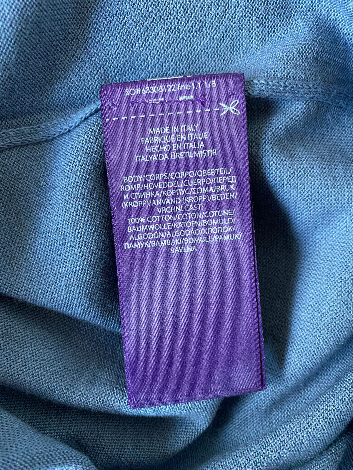 Neu mit Etikett: 695 $ Ralph Lauren Purple Label Baumwollpullover in Blau, Größe L, hergestellt in Italien