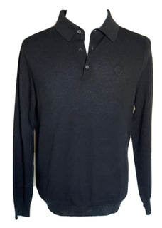 Черная рубашка поло из шелка/хлопка Ralph Lauren Purple Label NWT, 695 долларов, L, Италия