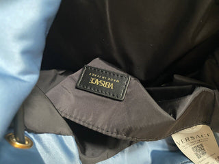 Neu mit Etikett: Versace Rucksack aus Nylon/Leder in Kornblumenblau, hergestellt in Italien, 1002876 1A02155 