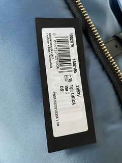 Neu mit Etikett: Versace Rucksack aus Nylon/Leder in Kornblumenblau, hergestellt in Italien, 1002876 1A02155 