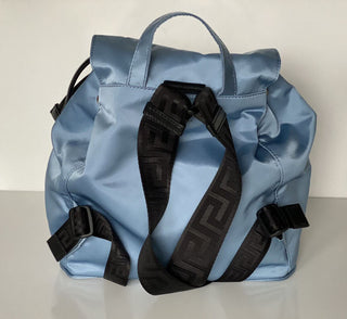Neu mit Etikett: Versace Rucksack aus Nylon/Leder in Kornblumenblau, hergestellt in Italien, 1002876 1A02155 