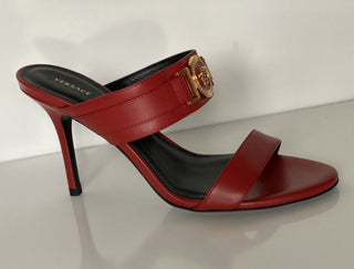 NIB VERSACE Medusa Damen Rote Pumps Sandalen 9,5 US (39,5 Euro) Italien D1NPS 